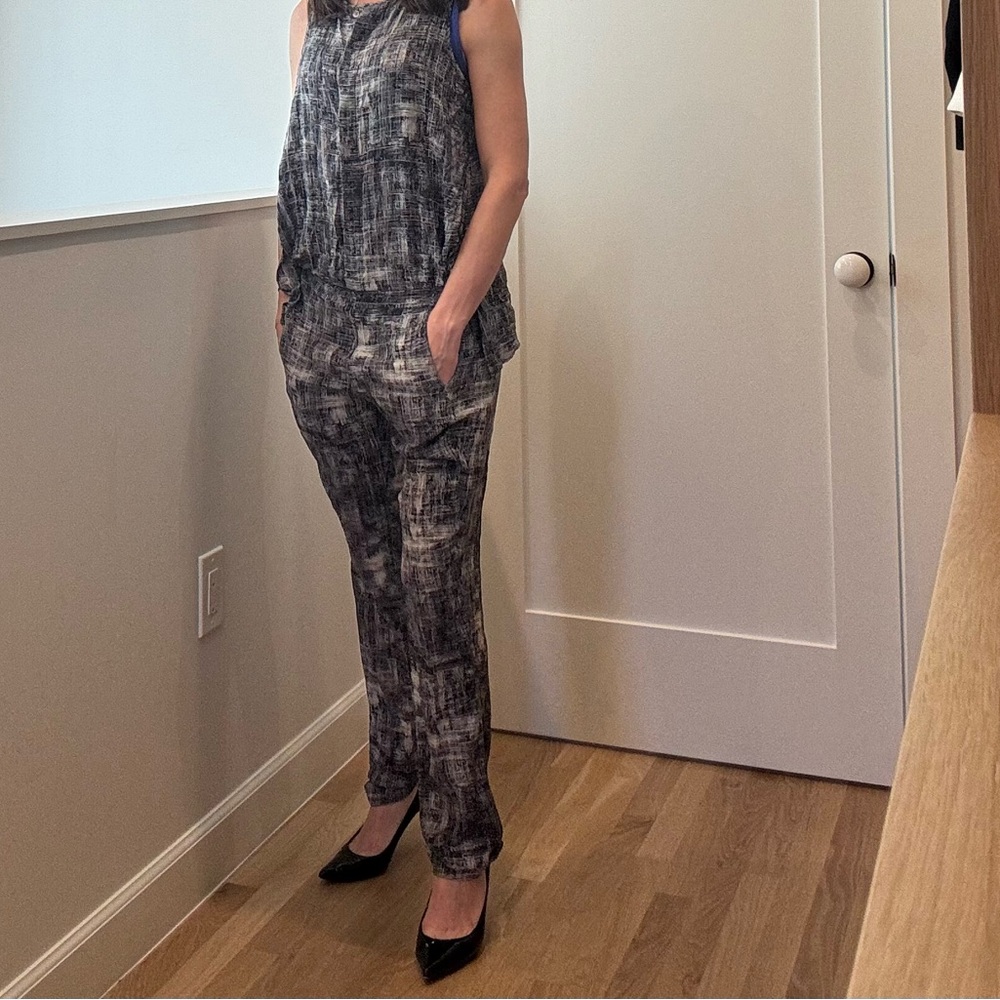 Derek Lam Black and Gray Women's Jumpsuit